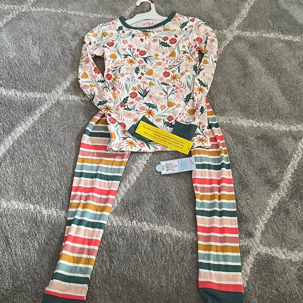 Girls Pajama set by Cat & Jack multi color size 10 BNWT